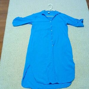 Blanco by Nature Blue Button Up Dress Size L